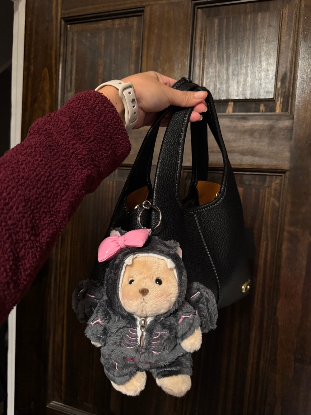 Getahug Pinky Skullie Bat Mini Bear 5.9” Halloween Bag Charm Plushie with Box